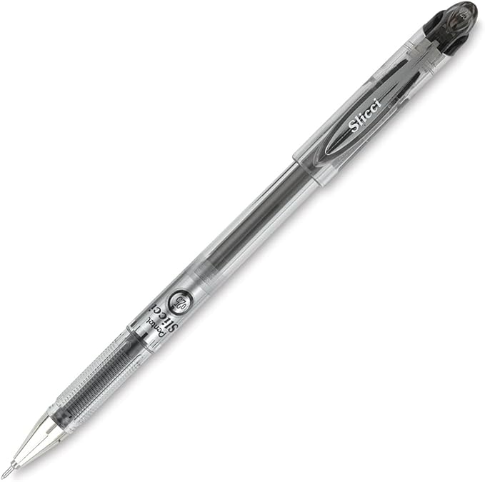 Pentel Arts Slicci 0.25 mm Extra Fine Gel Pen, Black Ink, 1 Pack (BG202BPA)