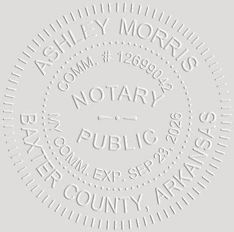 MaxMark Notary Seal Round Pink Embosser for Arkansas State - Includes Gold Burst Seal Labels (50 Count)