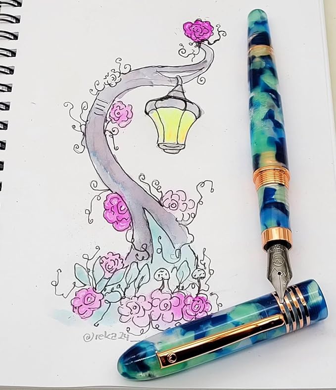 Monteverde Blue Mountain Fountain Pen - Omniflex