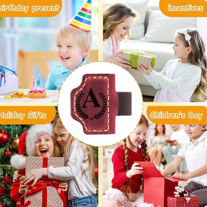 Custom Bookmark with Pen Holder with 26 Letters Personalized Magnetic Leather Book Mark, Customized Name Book Marker Clip with Initial for Men Women, Gifts for Book Lovers, Readers, (Green, J)