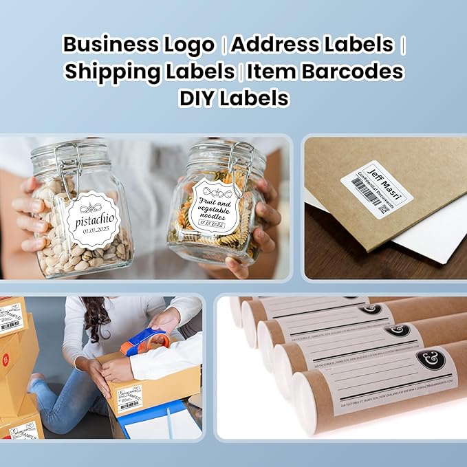 vretti Bluetooth Shipping Label Printer - 4x6 Thermal Printer for Shipping Packages and Small Businesses, Label Printer Supports Android/iPhone/Windows, Compatible with Shopify, Ebay, USPS, Amazon