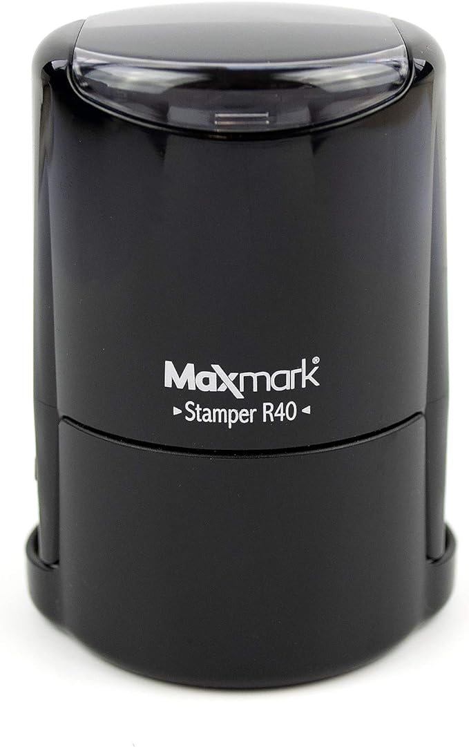 Round Notary Stamp for State of Michigan- Self Inking Stamp - Top Brand Unit with Bottom Locking Cover for Longer Lasting Stamp - 5 Year Warranty