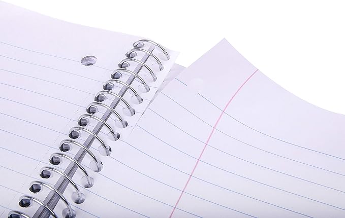 Mintra Office Durable Spiral Notebooks, 1 Subject, (Salmon, Sage Green, Lavender, Wide Ruled 3pk) - 100 Sheets, Poly Pocket, Moisture Resistant Cover, School, Office, Professional