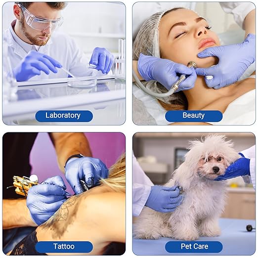 JMU Nitrile Exam Gloves XL Case of 1200, 3.5 Mil, Disposable Gloves Latex Free, Medical & Home Cleaning Gloves