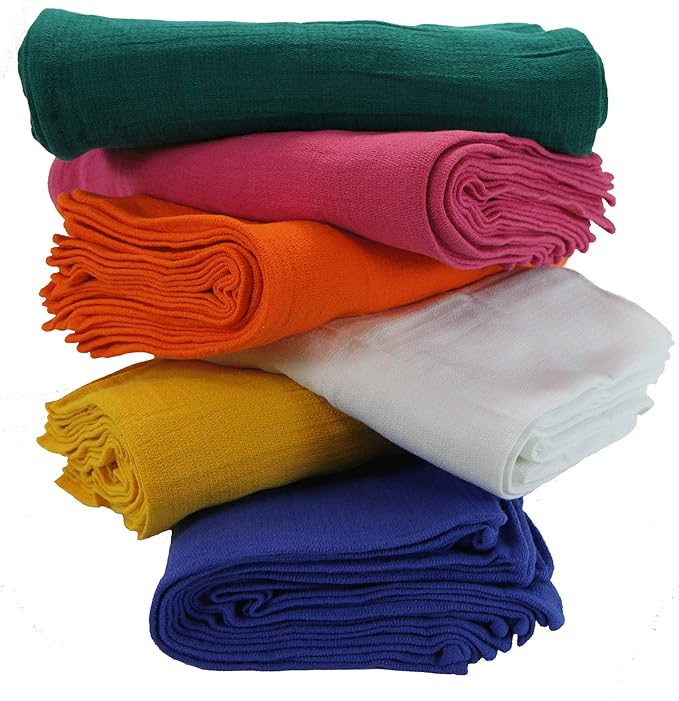 Arkwright Surgical Huck Towels - (Pack of 12) Lint Free & Highly Absorbent Pre-Treated Cotton Cleaning Cloths, Perfect for Medical, Auto Detailing, Window Glass, and Shop, 16 x 26 in, Orange
