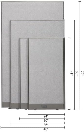 GOF Office Partition Single Panel (24" w x 72" h) 2ft x 6ft