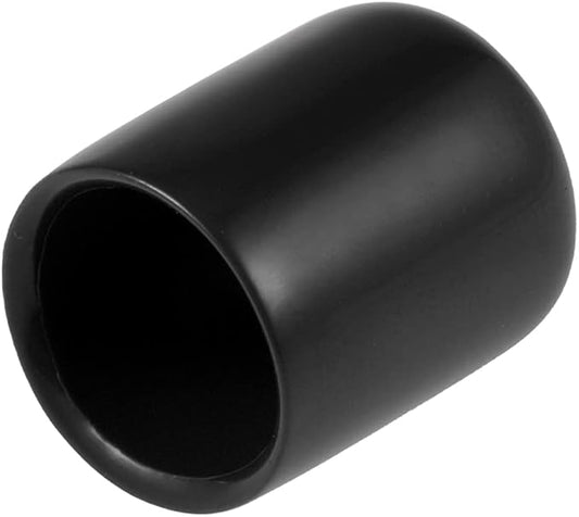 uxcell 20pcs Rubber End Caps 13mm ID Vinyl Round Tube Bolt Cap Cover Thread Protectors Black