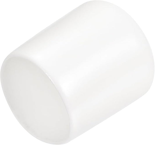 uxcell 20pcs Rubber End Caps 24mm ID Vinyl Round End Cap Cover Screw Thread Protectors White