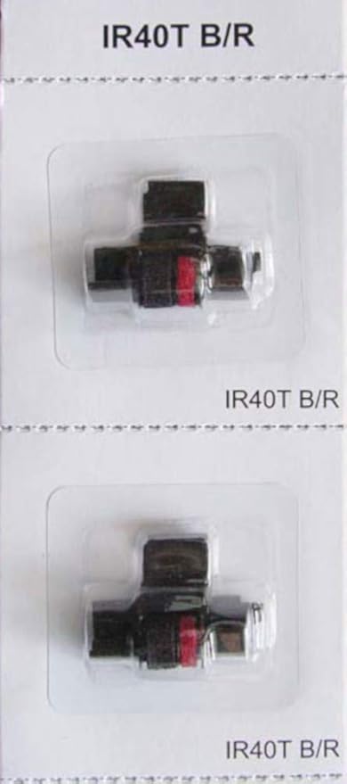(12 Pack) COMPUMATIC Compatible/Replacement Calculator Ink Roller, Black/Red IR-40T, for Casio HR-300RC HR-200RC HR-170RC HR-150RC HR-100RC HR-100TM HR-150TM and More