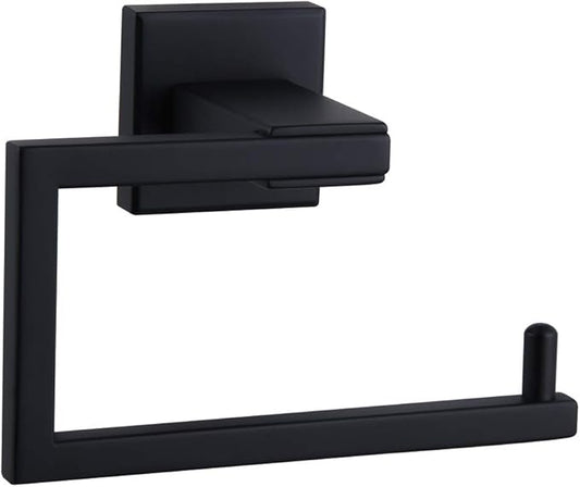 Matte Black Toilet Paper Holder SUS 304 Stainless Steel Wall Mounted Toilet Tissue Roll Holder for Bathroom