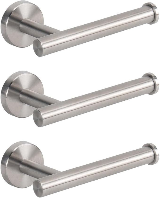 NearMoon Bathroom Toilet Paper Holder, Premium SUS304 Stainless Steel Rustproof Wall Mounted Toilet Roll Holder for Bathroom, Kitchen (3 Pack, Brushed Nickel)