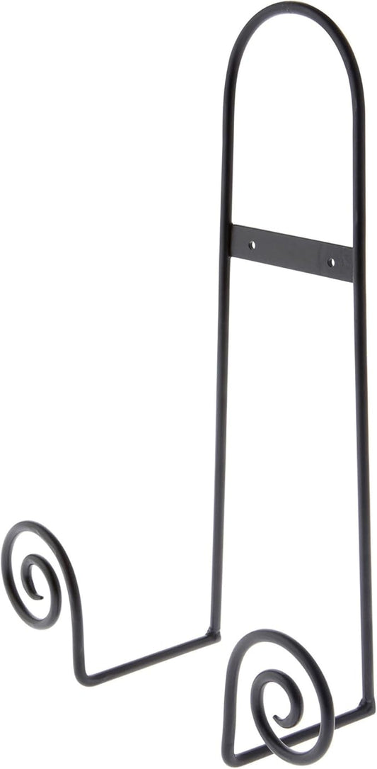 Bard's Black Wrought Iron Wall Mountable Tray or Platter Hanger, 16.25" H x 11.75" W x 4.5" D (For 16" - 30" Trays or Platters), Pack of 2