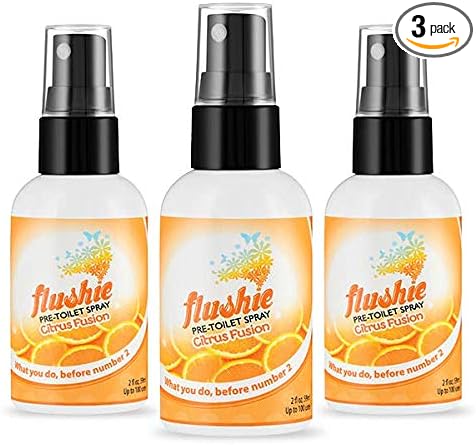 Flushie Pre-Toilet Sprays Poop Spray (Citrus, 2oz 3pack)