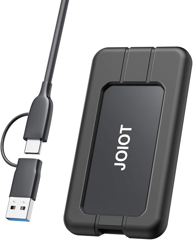 512G Portable SSD Up to 2000MB/s USB-C USB 3.2 Gen 2x2 External SSD with Protective Case Shockproof Type-C External Solid State Drive