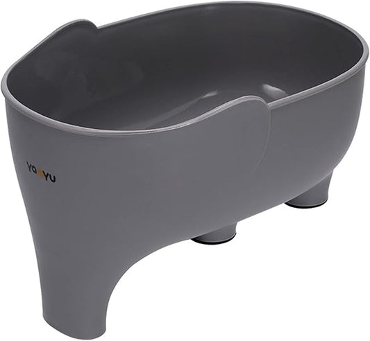 Vegetable Washing Basket with Elephant Drainage for Fruits, Pasta, Noodles - Kitchen (Gray)