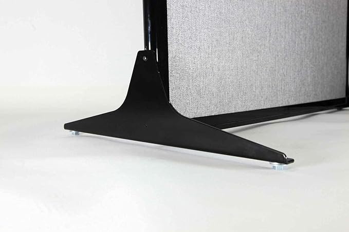 Versare Workstation Partition | Portable Wall Divider | Modern Office Cubicle | Free Standing Privacy Screen | Flexible Work Space | 33" x 70" Slate Fabric Panels