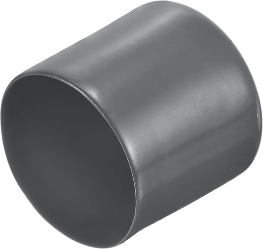 uxcell 20pcs Rubber End Caps 48mm ID Vinyl Round Tube Bolt Cap Cover Thread Protectors Dark Grey