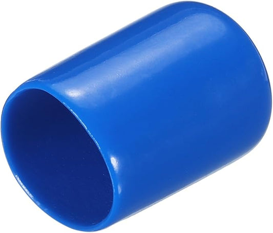 uxcell 20pcs Rubber End Caps 14mm ID Vinyl PVC Round Tube Bolt Cap Cover Screw Thread Protectors Blue