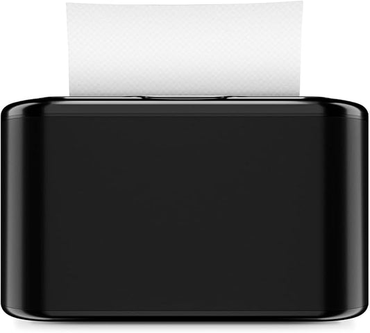 Multifold Paper Towel Dispenser Countertop, Hand Towel Dispenser for Bedroom, Bathroom, Kitchen, Toilet (Black)