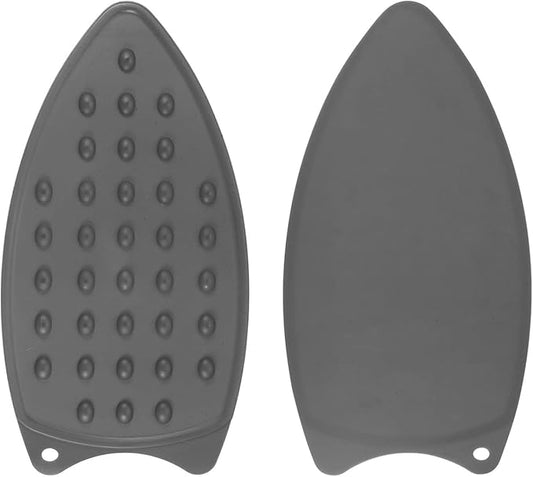 HARFINGTON 2pcs Silicone Iron Rest Pad, Multipurpose Iron Hot Resistant Mat Iron Rest Plate for Ironing Board Hot Heat Resistant Steam Compact Mat, Grey