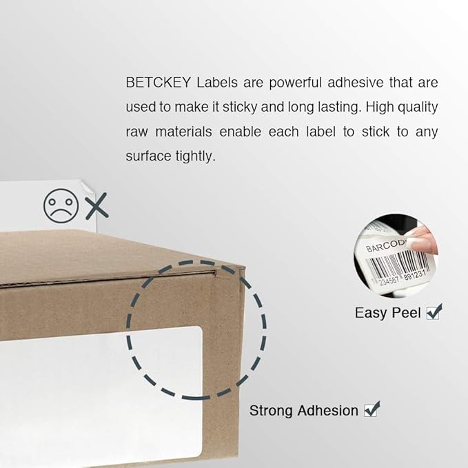 BETCKEY - Compatible DYMO 99019 (2-5/16" x 7-1/2") Large Lever Arch File Labels, Compatible with DYMO Labelwriter 450, 4XL, NOT Fit 550 & 5XL [2 Rolls/300 Labels]