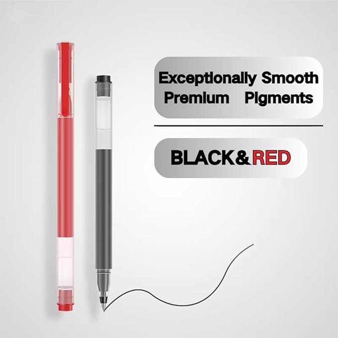 Gel Ink Pens, 0.5mm Fine Point Quick Dry Smooth Writing Pens High-End Series for Office School Supplies,Pack of 5,Black