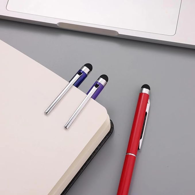 15 Pack Stylus Pens for Touch Screens Stylus Pen Compatible with Phone Tablets Kindle and Black Ink Ballpoint Pens-2 in 1 Stylists pens for Touch Screens