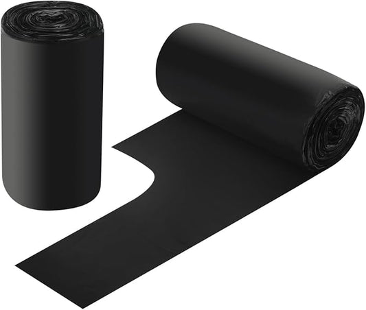 2-4 Gallon Portable Trash Bags,60 Counts Thicken portable Small Garbage Bags for Office, Kitchen,Bedroom Trash Can,Strong Trash Bags（Black）
