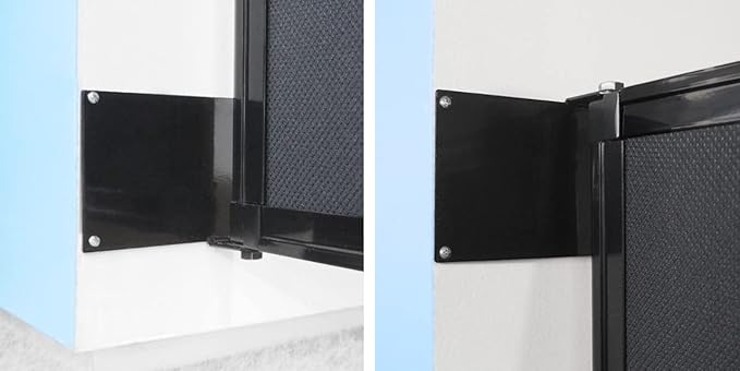 Wall-Mounted Sliding StraightWall Room Divider | Adjustable Widths | Locking Wheels | Room Separator | Up to 11'3" Wide x 5' Tall Slate Fabric Panels