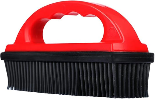 Rubber Pet Cat Dog Hair Removal Brush Lint & Hair Remover Brush,Silicone Lint and Debris Remover for Cleaning, Grooming and Fur Removal, Home,Red