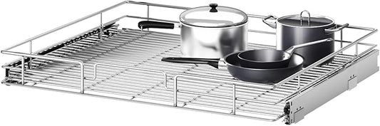 Pull Out Cabinet Organizer 27" W x 21½" D, Heavy Duty Cabinet Pull Out Shelves, Slide Out Drawers Organization for Kitchen Cabinets Bathroom