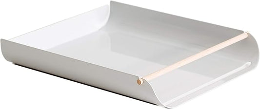 U Brands Metal Paper Tray, Letter Size, Desktop Accessory, Arc Collection, Grey, 3548A02-06