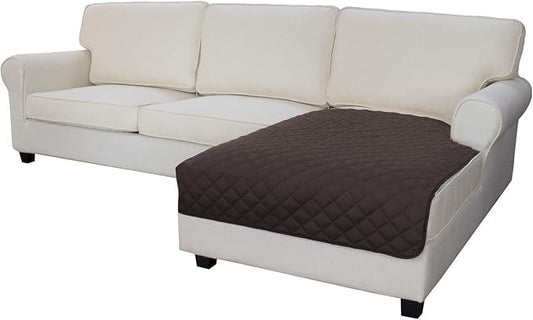 Easy-Going Sectional Couch Covers for Dogs L Shape Sofa Cover Reversible Sofa Slipcover Chaise Lounge Cover Furniture Protector Cover for Pets Dog Cat (42 x 68 inches, Chocolate/Chocolate)