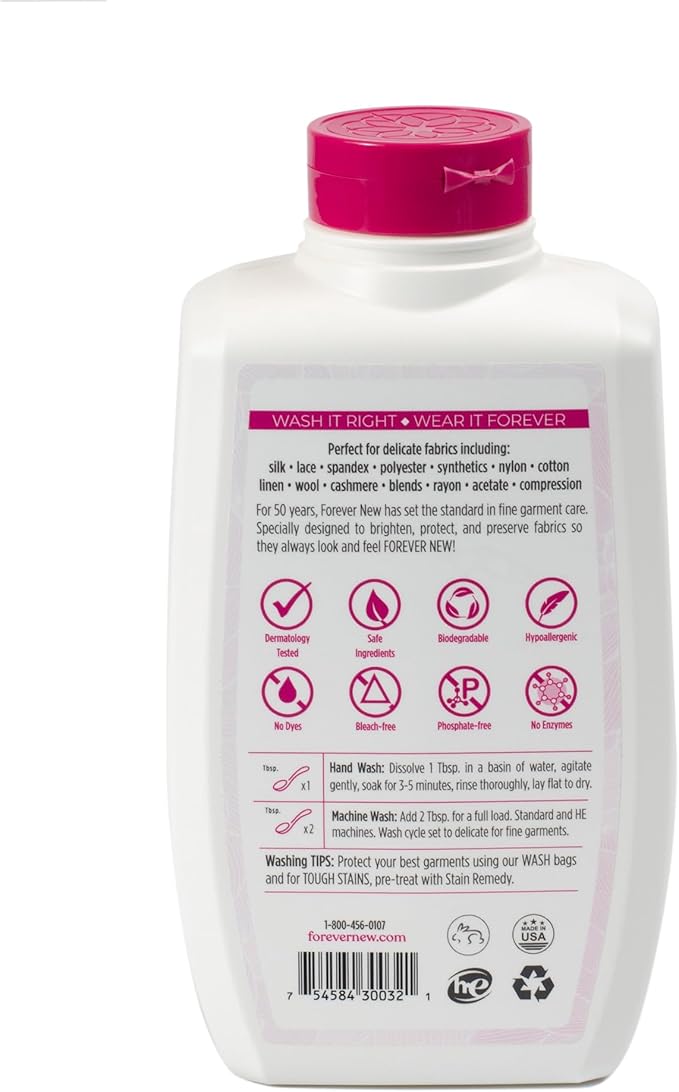 Forever New 32oz Liquid Original Scent Fabric Care Wash 2 Pack (64oz Total) Natural Laundry Detergent