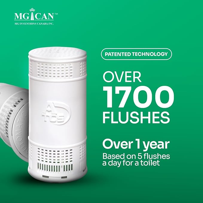 MGICAN Patented Automatic Toilet Cleaning System(ATCS) | Non-Toxic | Bleach Free & Long-Lasting | In Tank Toilet Bowl Cleaner | Cleans & Removes Stains in Every Flush| UL-Certified, 3 Pack