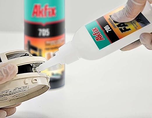 Akfix 705 Spray Adhesive Activator - Cyanoacrylate Super Glue Accelerator Spray for Plastic, Metal, Wood & PVC, CA Glue Activator - Only Activator | 6.76 fl oz 2 Pack