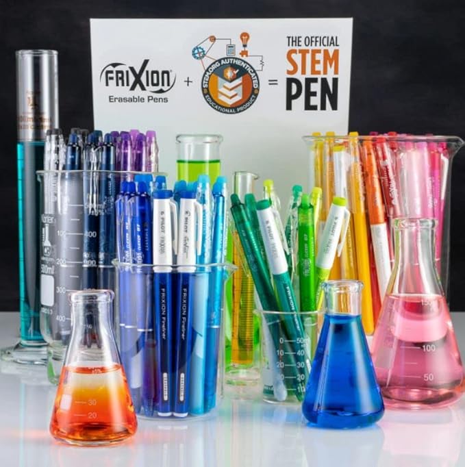 Pilot, FriXion Assorted Erasable Gel Ink Pens, Marker Pens & Highlighters, Pack of 17, Assorted Colors