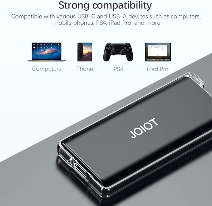 2TB Portable External SSD - Up to 540MB/s, USB 3.1 Type C Flash Drive External Solid State Drive, Portable SSD Type A to C Cable for PC/Laptop/Mac/Android/Linux
