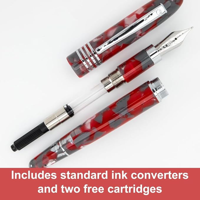 Monteverde Ruby Mountain Fountain Pen - Omniflex