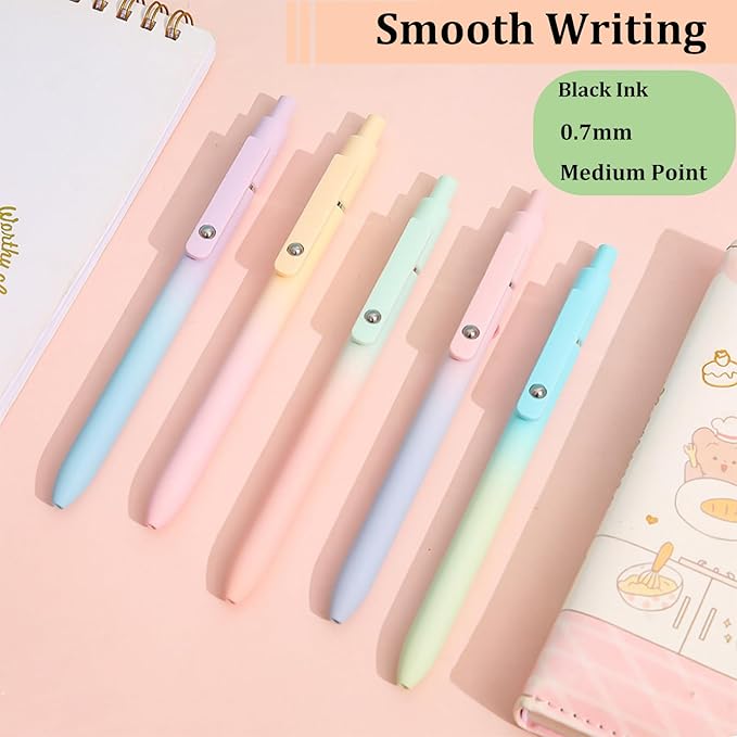 5pcs Gel Pens Morandi (0.5mm Tip) and 5pcs Gel Pens Pastel (0.7mm Tip)