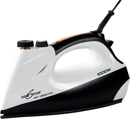 Eurosteam Next Generation Iron - Powerful Steam with Built-in Boiler - No Temperature Setting for All Fabrics - Experience Professional-Quality Ironing to CUT your TIME IN HALF.