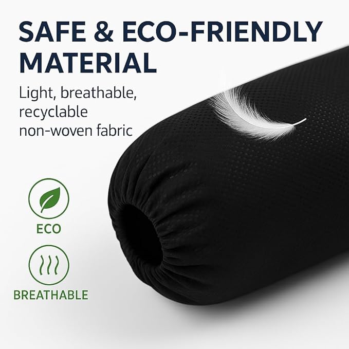 Non-Slip Shoe Covers Disposable, XL Large 200-Pack | Black Breathable Boot Covers for Indoor Use | Stretchable, Durable Non-Woven Fabric | Fits Men's Size Up to 13, Shoe Protectors for Home & Work
