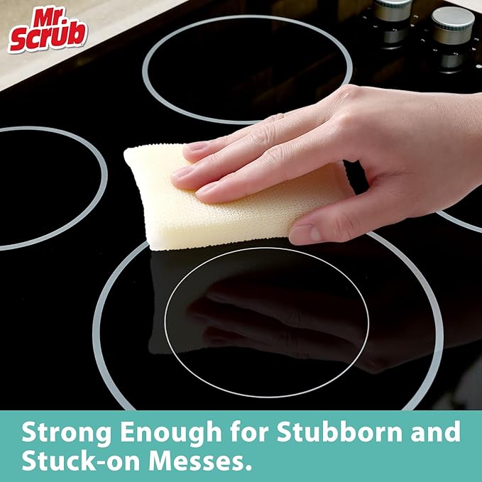 Sponges Kitchen Scrub Dish Sponge Scouring Pad, 48 Pads Cleaning Brush Dishwasher Soap Supplies, Dishwashing Dinnerware Towels Sink Pan Pot Cloth Rags Holder Bathroom Bathtub