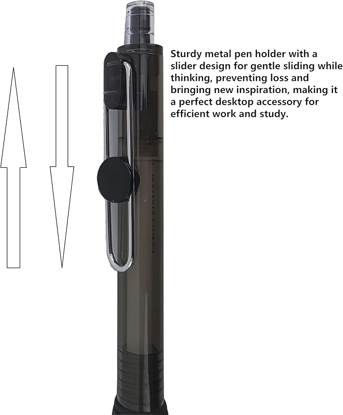 Fengtaiyuan Black Ink, 0.38mm, Retractable Gel Ink Rollerball Pens, Ultra Fine, Comfortable Grip, Easy Hold, Writting Smooth, 18 Pack (BlackZS038P18)