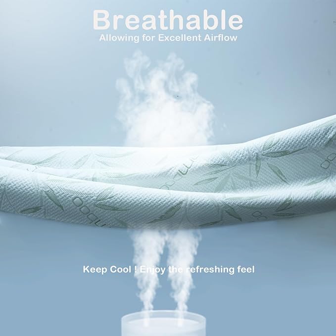 California King Mattress Protector Waterproof Mattress Pad Washable Bamboo Rayon Mattress Cover Breathable Noiseless Bed Protector 5" - 21'' Elastic Fitted Deep Pocket