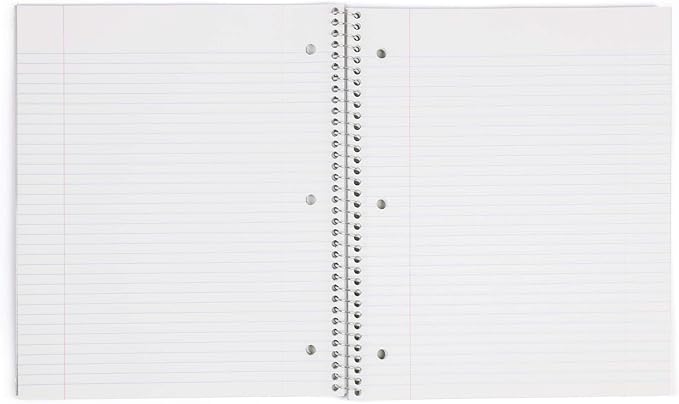 Mintra Office Durable Spiral Notebooks, 1 Subject, (Green, College Ruled 12pk), 100 Sheets, Poly Pocket, Moisture Resistant Cover, School, Office, Business, Professional