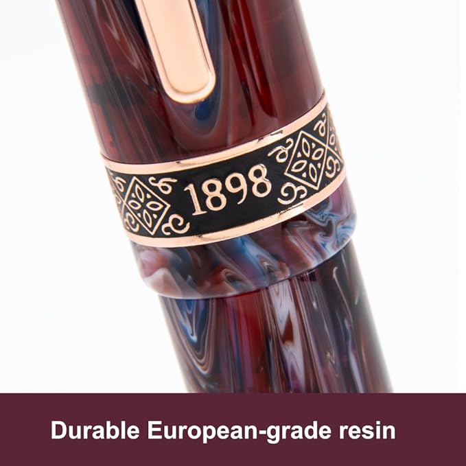 Conklin 1898 Fountain Pen, Misto Purple - Fine Nib | Unique Resin Pen with Luxury Design | JoWo Stainless Steel Nib Made in Germany | Ideal Gift for Professionals
