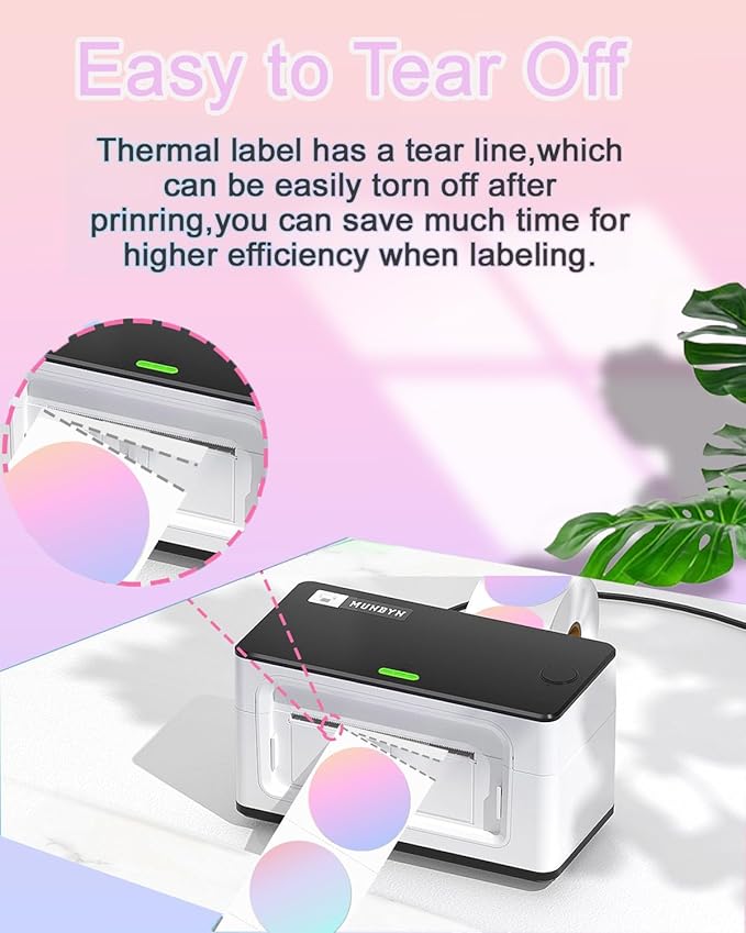 2''×2‘’ Flower Thermal Sticker Labels, Self-Adhesive 2 Inch Round Direct Thermal Labels, Multi-Purpose Sticker Label for DIY Logo Design,Name Tag,QR Code, 500 pcs/1 Roll, Starry Sky