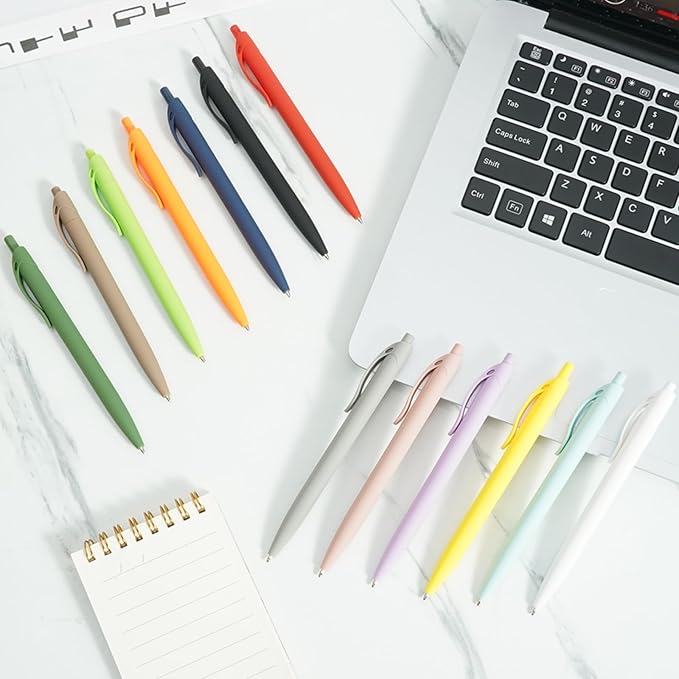 BallPoint Pens, 50 Pack (BLACK Ink),Bulk Pens, Orange Barrel, Click Pens for Office Home and School, Retractable Ballpoint Pens, Medium Point, 1.00MM (Orange)