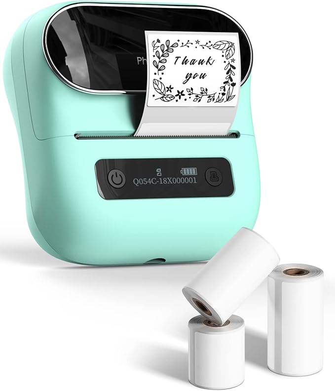 Phomemo M220 Label Maker, 3 Inch Bluetooth Thermal Label Printer for Barcode, Address, Labeling, Mailing, File Folder Label, Label Maker Machine with 3 Rolls of Labels